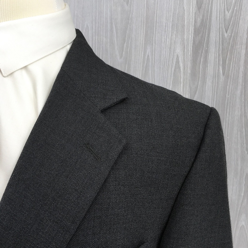 Stafford Men's Wool Blend Two-Button Blazer Sport Coat Sz 40R Gray